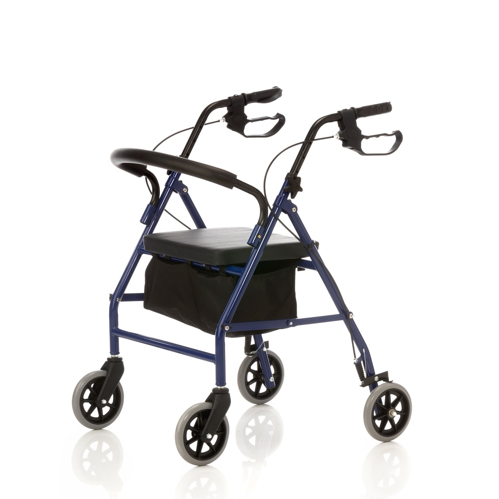 Geriafy - Andador para personas mayores | 4 ruedas | Frenos en maneta
